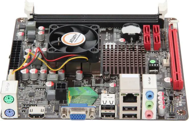 Alt view image 2 of 5 - JetWay JTAE24G-ITX AMD E-240 APU @1.5GHz AMD Hudson D1 Mini ITX Motherboard / CPU Combo
