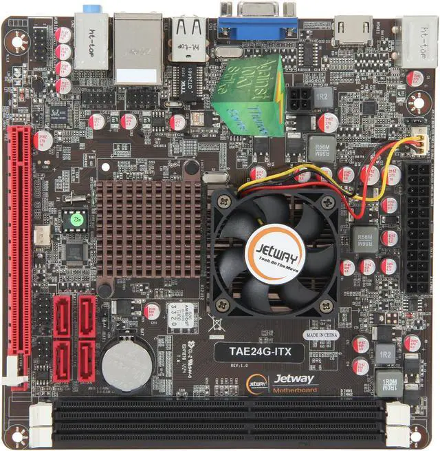 Alt view image 3 of 5 - JetWay JTAE24G-ITX AMD E-240 APU @1.5GHz AMD Hudson D1 Mini ITX Motherboard / CPU Combo