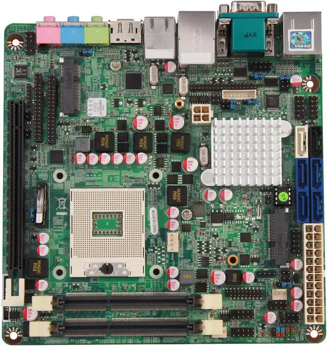 Alt view image 3 of 5 - JetWay JNF9G-QM77 Socket G2 (rPGA 988B) Intel QM77 HDMI USB 3.0 Mini ITX Intel Motherboard