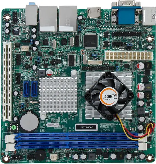 JetWay JNC73-2007 VIA Nano L2007 Mini ITX Motherboard / CPU / VGA Combo ...