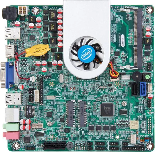 Alt view image 3 of 5 - JetWay JNL70-I1037 Intel Celeron 1037U 1.80GHz Intel NM70 Mini ITX Motherboard / CPU / VGA Combo