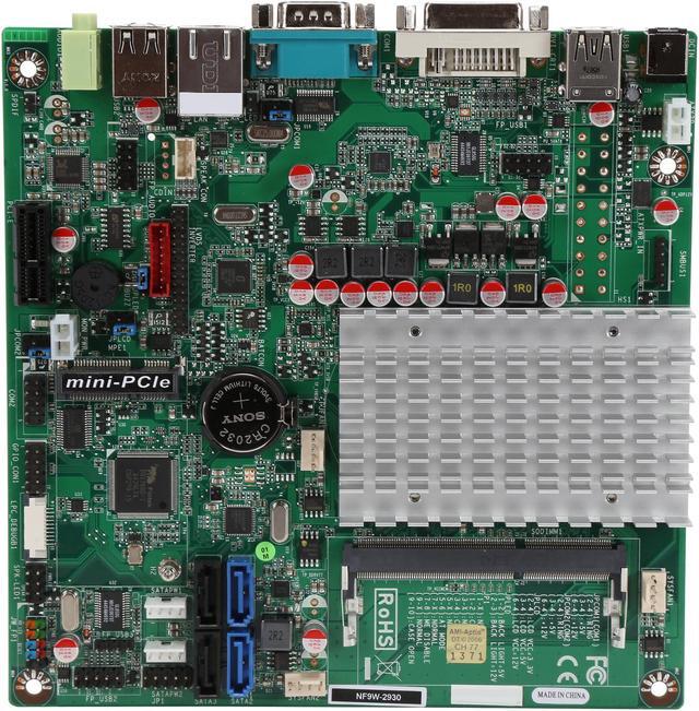Alt view image 4 of 5 - JetWay NF9W-2930 Intel Celeron N2930 SoC, 1.83GHz - 2.16GHz Burst, Quad-Core, 7.5W TDP/4.5W SDP Thin Mini-ITX Motherboard / CPU / VGA Combo