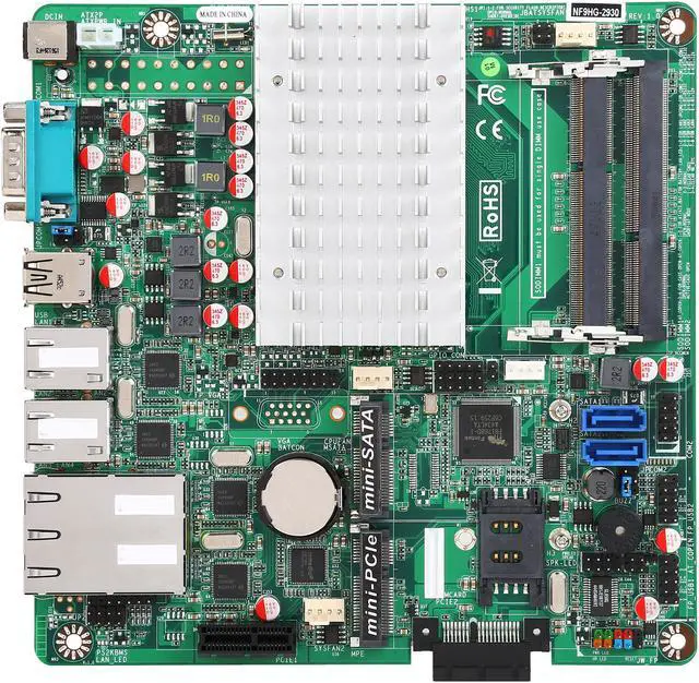 Alt view image 3 of 5 - JetWay JNF9HG-2930 Intel Celeron N2930 SoC, 1.83GHz - 2.16GHz Burst, Quad-Core, 7.5W TDP/4.5W SDP Mini ITX Motherboard / CPU / VGA Combo