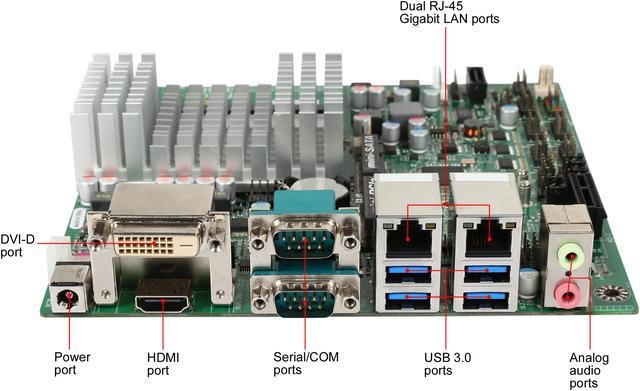 Alt view image 3 of 5 - JetWay JNF596-3160 Fanless Intel Celeron N3160 SoC, HDMI + DVI + LVDS, mSATA + SATA3, Mini-ITX MB