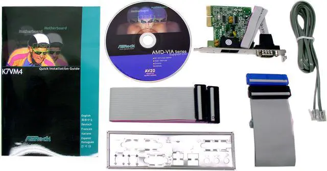 Alt view image 3 of 4 - ASRock K7VM4 462(A) VIA KM400 Micro ATX AMD Motherboard