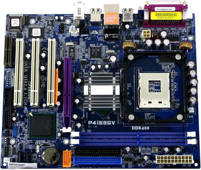 Alt view image 2 of 4 - ASRock P4I65GV Socket 478 Intel 865GV Micro ATX Intel Motherboard