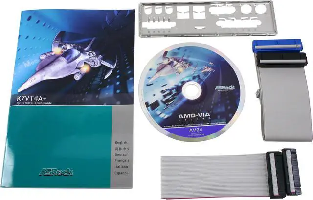 Alt view image 3 of 4 - ASRock K7VT4A+ 462(A) VIA KT400A ATX AMD Motherboard