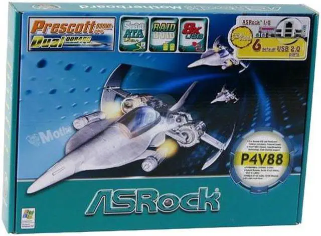 Alt view image 4 of 4 - ASRock P4V88 Socket 478 VIA PT880 ATX Intel Motherboard