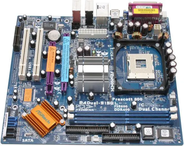 Alt view image 2 of 4 - ASRock P4Dual-915GL Socket 478 Intel 915GL Micro ATX Intel Motherboard