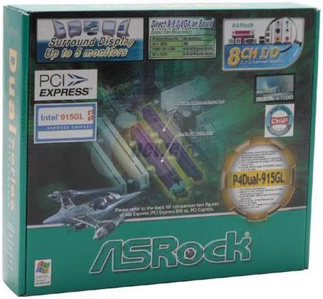 Alt view image 4 of 4 - ASRock P4Dual-915GL Socket 478 Intel 915GL Micro ATX Intel Motherboard