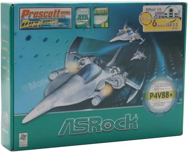 Alt view image 4 of 4 - ASRock P4V88+ Socket 478 VIA PT800 ATX Intel Motherboard