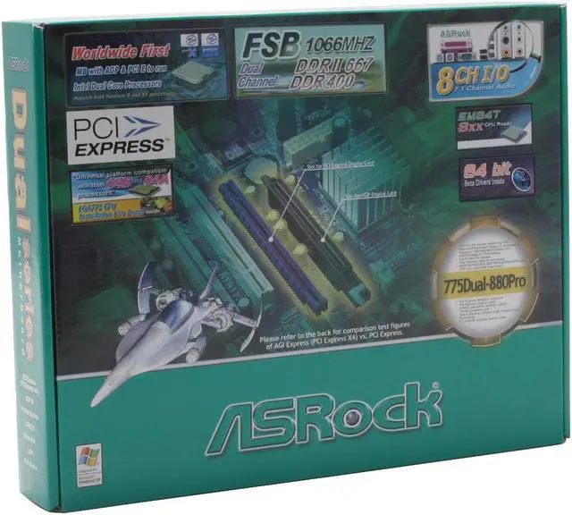 Alt view image 4 of 4 - ASRock 775Dual-880Pro LGA 775 VIA PT880 PRO ATX Intel Motherboard