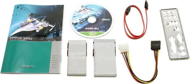 Alt view image 3 of 4 - ASRock 939Dual-SATA2 939 ULi M1695 ATX AMD Motherboard