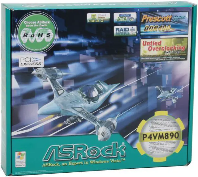 Alt view image 6 of 6 - ASRock P4VM890 Socket 478 VIA P4M890 Micro ATX Intel Motherboard