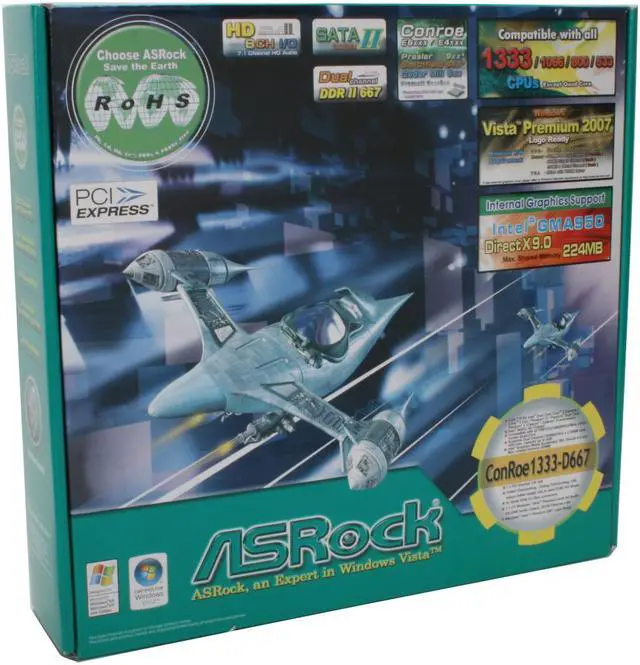 Alt view image 7 of 7 - ASRock ConRoe1333-D667 R1.0 LGA 775 Intel 945GC A2 Micro ATX Intel Motherboard