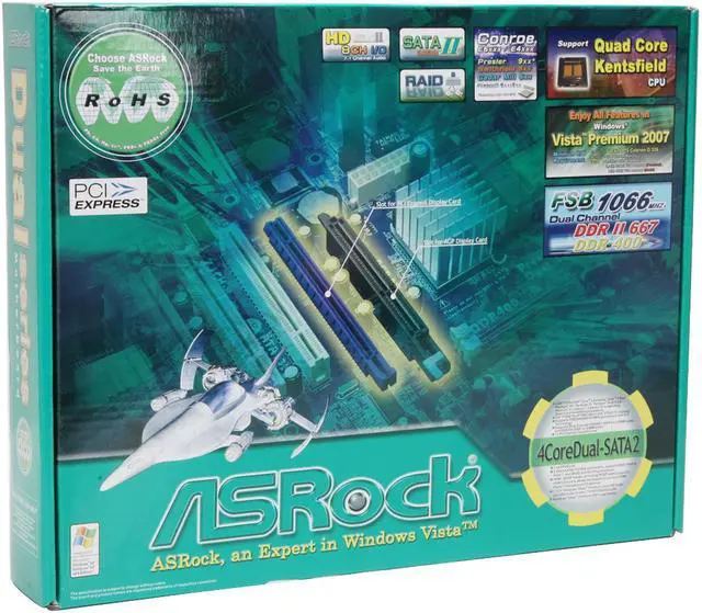 Alt view image 7 of 7 - ASRock 4CoreDual-SATA2 R2.0 LGA 775 VIA PT880 Pro/PT880 Ultra ATX Intel Motherboard