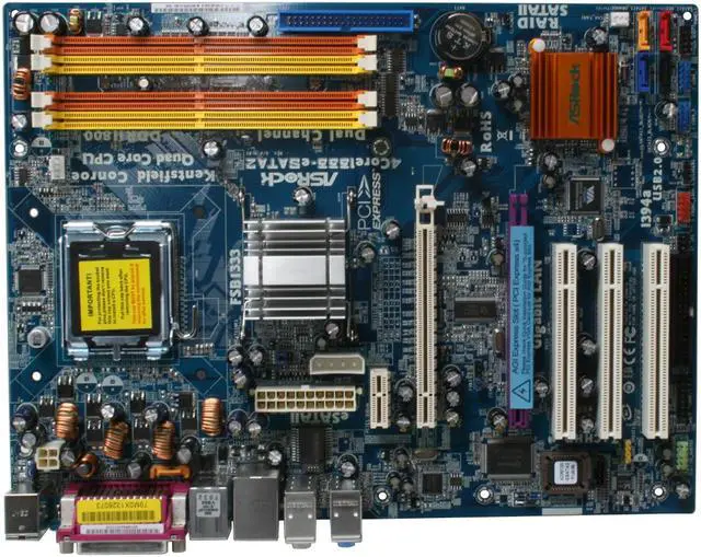 Alt view image 3 of 7 - ASRock 4Core1333-eSATA2 R5.0 LGA 775 Intel P31 ATX Intel Motherboard