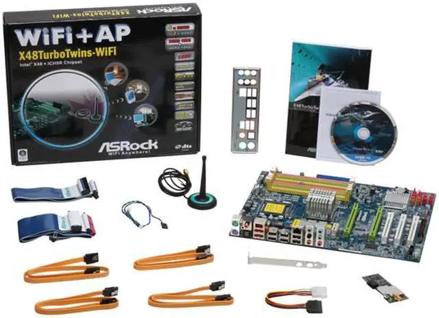 Alt view image 5 of 5 - ASRock X48TurboTwins-WiFi LGA 775 Intel X48 ATX Intel Motherboard