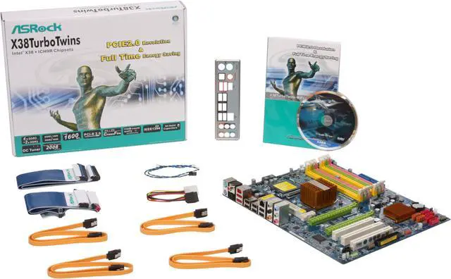 Alt view image 5 of 5 - ASRock X38TurboTwins LGA 775 Intel X38 ATX Intel Motherboard