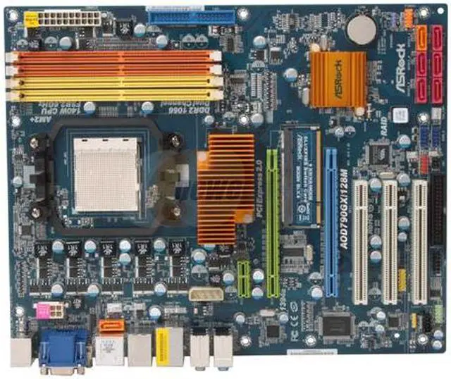 Alt view image 3 of 5 - ASRock AOD790GX/128M AM2+/AM2 AMD 790GX ATX AMD Motherboard