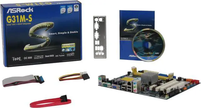 Alt view image 5 of 5 - ASRock G31M-S LGA 775 Intel G31 Micro ATX Intel Motherboard