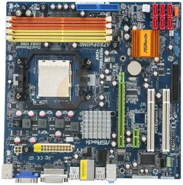 Alt view image 3 of 5 - ASRock A780FullHD AM2+/AM2 AMD 780G Micro ATX AMD Motherboard