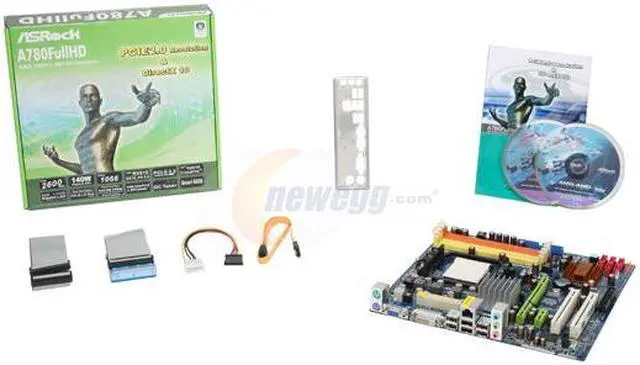 Alt view image 5 of 5 - ASRock A780FullHD AM2+/AM2 AMD 780G Micro ATX AMD Motherboard