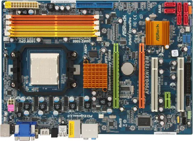 Alt view image 3 of 5 - ASRock A790GXH/128M AM2+/AM2 AMD 790GX HDMI ATX AMD Motherboard
