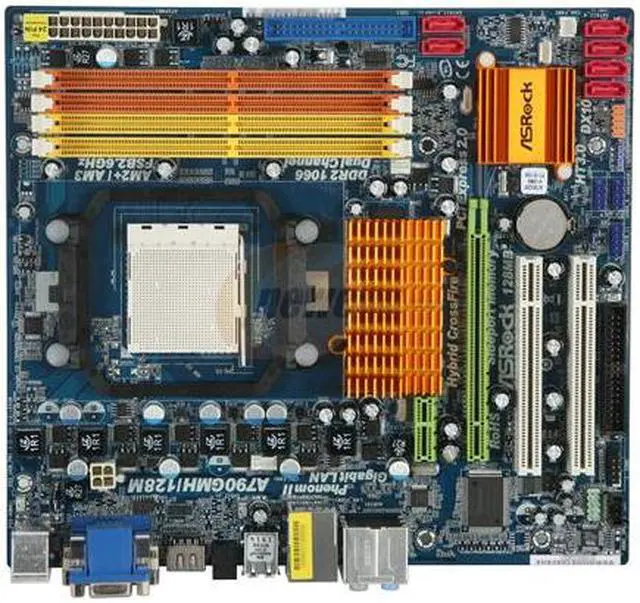 Alt view image 3 of 5 - ASRock A790GMH/128M AM3/AM2+/AM2 AMD 790GX HDMI Micro ATX AMD Motherboard