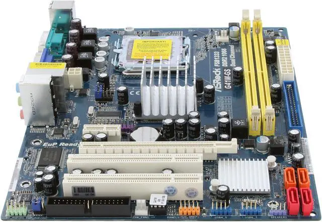 Alt view image 2 of 11 - ASRock G41M-GS LGA 775 Intel G41 Micro ATX Intel Motherboard
