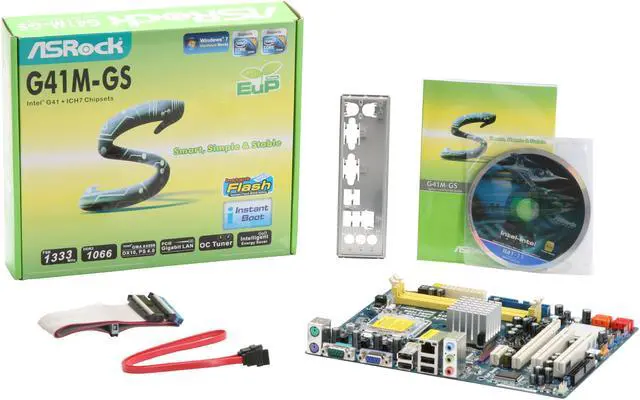 Alt view image 11 of 11 - ASRock G41M-GS LGA 775 Intel G41 Micro ATX Intel Motherboard