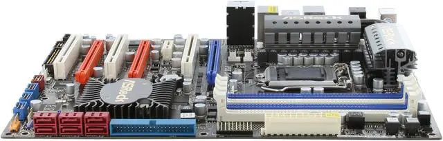 Alt view image 4 of 11 - ASRock P55 Deluxe LGA 1156 Intel P55 ATX Intel Motherboard