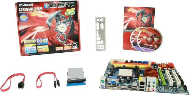 Alt view image 5 of 5 - ASRock A785GMH/128M AM3/AM2+/AM2 AMD 785G HDMI Micro ATX AMD Motherboard