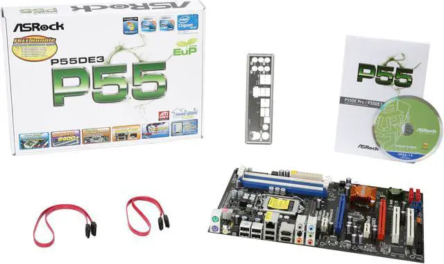 Alt view image 5 of 5 - ASRock P55DE3 LGA 1156 Intel P55 ATX Intel Motherboard