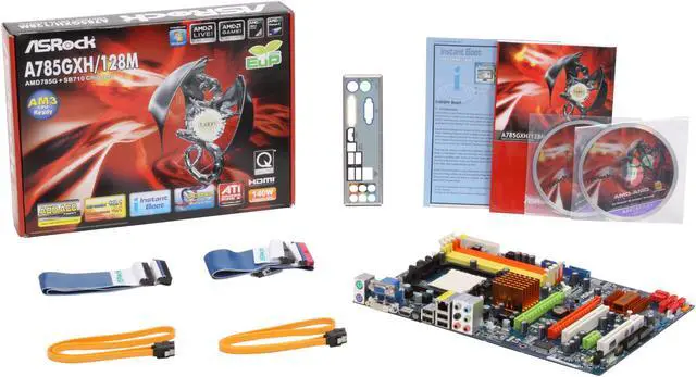 Alt view image 5 of 5 - ASRock A785GXH/128M AM3/AM2+/AM2 AMD 785G HDMI ATX AMD Motherboard