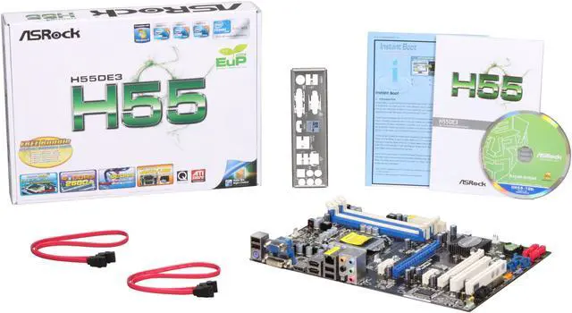 Alt view image 5 of 5 - ASRock H55DE3 LGA 1156 Intel H55 HDMI ATX Intel Motherboard