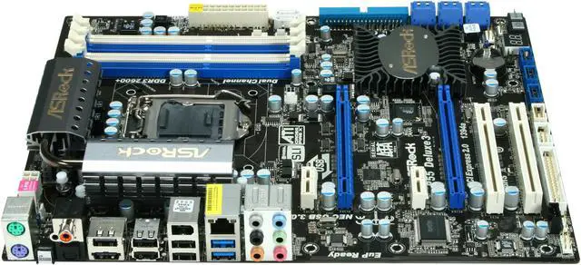 Alt view image 2 of 5 - ASRock P55 DELUXE3 LGA 1156 Intel P55 USB 3.0 ATX Intel Motherboard