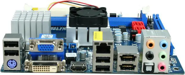 Alt view image 2 of 5 - ASRock A330ION Intel Atom 330 PBGA437 NVIDIA MCP7A-ION Mini ITX Motherboard / CPU Combo