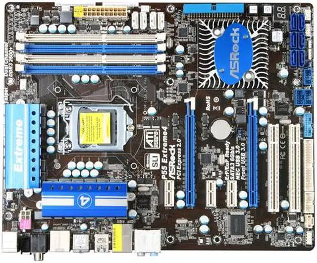 Alt view image 3 of 5 - ASRock P55 EXTREME4 LGA 1156 Intel P55 USB 3.0 ATX Intel Motherboard