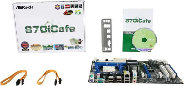 Alt view image 5 of 5 - ASRock 870iCafe AM3 AMD 870 ATX AMD Motherboard