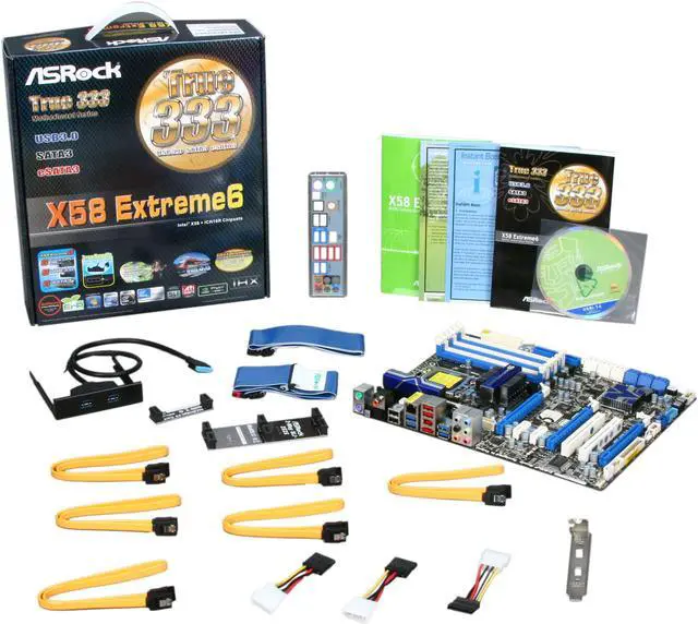 Alt view image 5 of 5 - ASRock X58 EXTREME6 LGA 1366 Intel X58 USB 3.0 ATX Intel Motherboard
