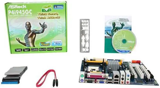 Alt view image 5 of 5 - ASRock P4i945GC Socket 478 Intel 945GC Micro ATX Intel Motherboard