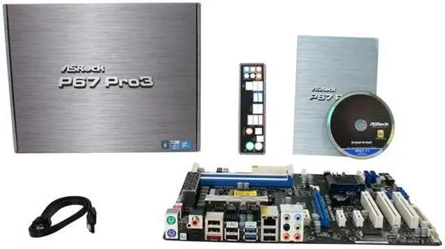 Alt view image 5 of 5 - ASRock P67 PRO3 LGA 1155 Intel P67 USB 3.0 ATX Intel Motherboard