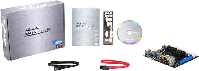 Alt view image 5 of 5 - ASRock E350M1 AMD E-350 APU (1.6GHz, Dual-Core) AMD A50M Hudson M1 Mini ITX Motherboard / CPU Combo