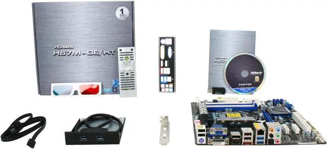 Alt view image 5 of 5 - ASRock H67M-GE/HT (B3) LGA 1155 Intel H67 HDMI USB 3.0 Micro ATX Intel Motherboard