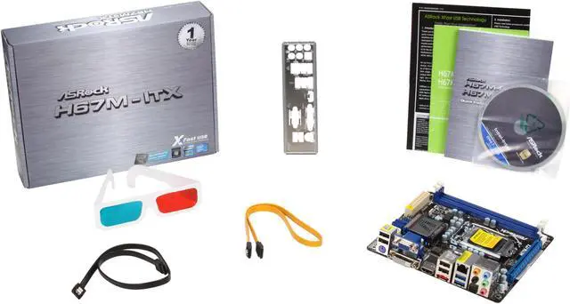 Alt view image 5 of 5 - ASRock H67M-ITX LGA 1155 Intel H67 HDMI USB 3.0 Mini ITX Intel Motherboard