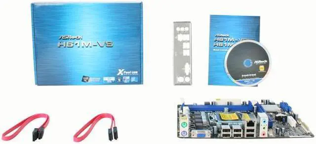 Alt view image 5 of 5 - ASRock H61M-VS LGA 1155 Intel H61 Micro ATX Intel Motherboard