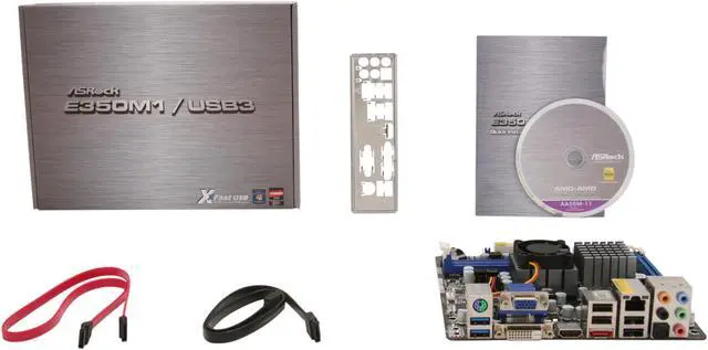 Alt view image 5 of 5 - ASRock E350M1/USB3 AMD E-350 APU (1.6GHz, Dual-Core) AMD A50M Hudson M1 Mini ITX Motherboard / CPU Combo