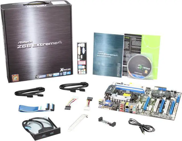 Alt view image 5 of 5 - ASRock Z68 Extreme4 LGA 1155 Intel Z68 HDMI USB 3.0 ATX Intel Motherboard