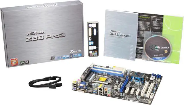 Alt view image 5 of 5 - ASRock Z68 PRO3 LGA 1155 Intel Z68 HDMI USB 3.0 ATX Intel Motherboard